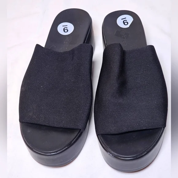 Flip Flops Bebe Black Slides Buy Vintage Bebe Black Chunky
